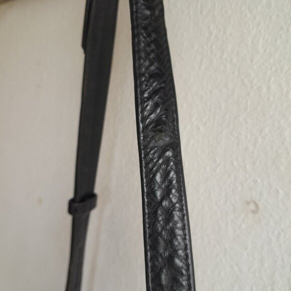 Vintage Nordstrom Leather Black Purse Genuine Turkey Made Crossbody Shoulder Bag - Picture 5 of 12